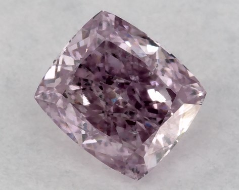 GIA 0.23 Carat Fancy Intense Pink Purple-SI2 Cushion Modified Cut Diamond
